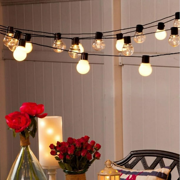 6M 20LED G45 Globe Festoon Lamp Fairy String Lights Outdoor Wedding Xmas Decor 